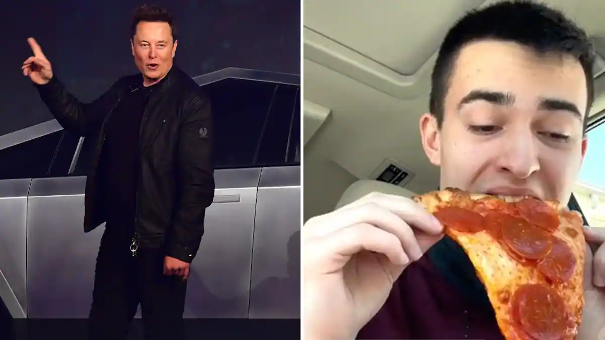 Elon Musk va donner une Tesla à un gars qui mange sa pizza de la mauvaise façon