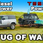 Vidéo : Un Defender diesel défie deux Defender électriques