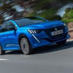 Peugeot e-208 électrique 2020 dynamique couleur bleu
