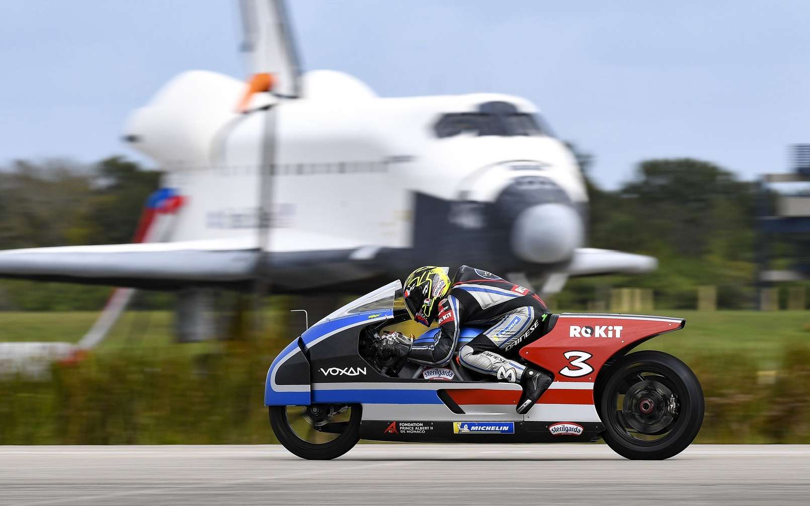 La moto électrique Wattman a été allégée et agrandie pour ce nouveau record de vitesse. © Venturi