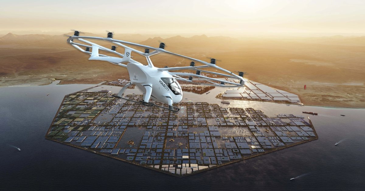 Volocopter va créer le premier système eVTOL public dans la région futuriste de NEOM, en Arabie Saoudite