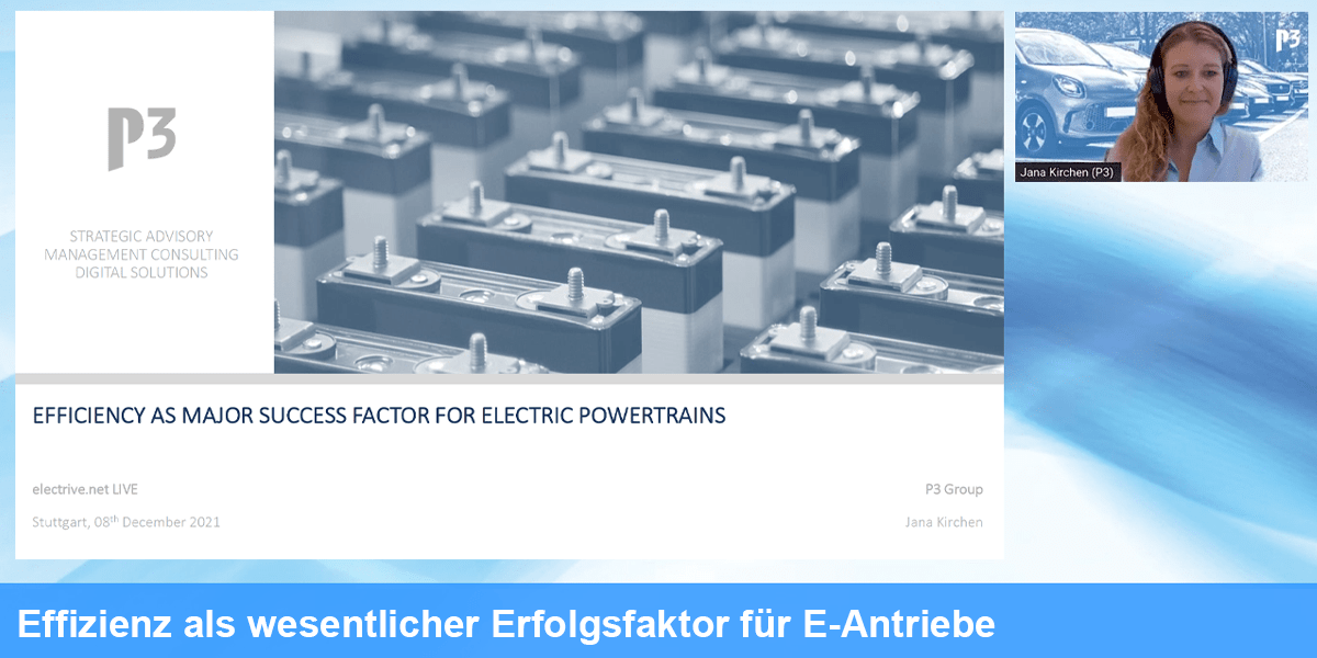 Jana Kirchen de P3 sur l'efficacité comme facteur clé de succès pour les entraînements électriques - electrive.com