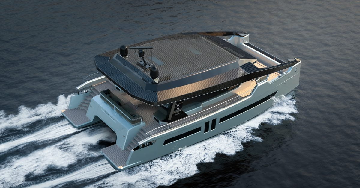 La marque de bateaux électriques de luxe ALVA Yachts présente le catamaran solaire OCEAN ECO 60 Coupé avec deux moteurs électriques de 250 kW