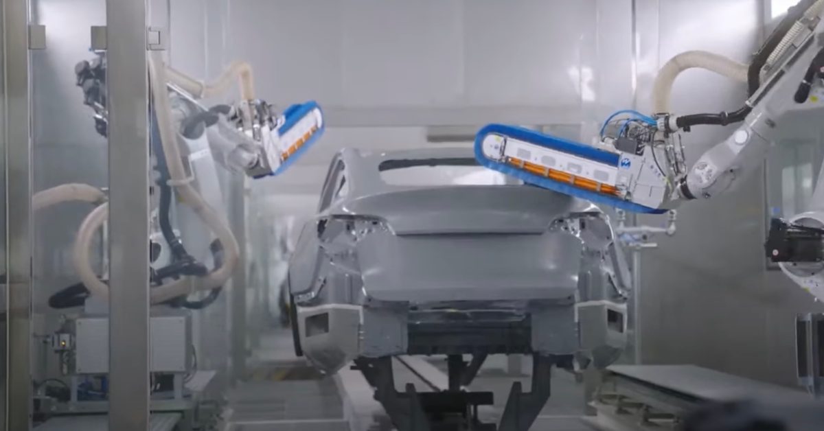 Tesla publie un aperçu de «l'atelier de peinture le plus avancé» de sa Gigafactory Berlin permettant de nouvelles couleurs