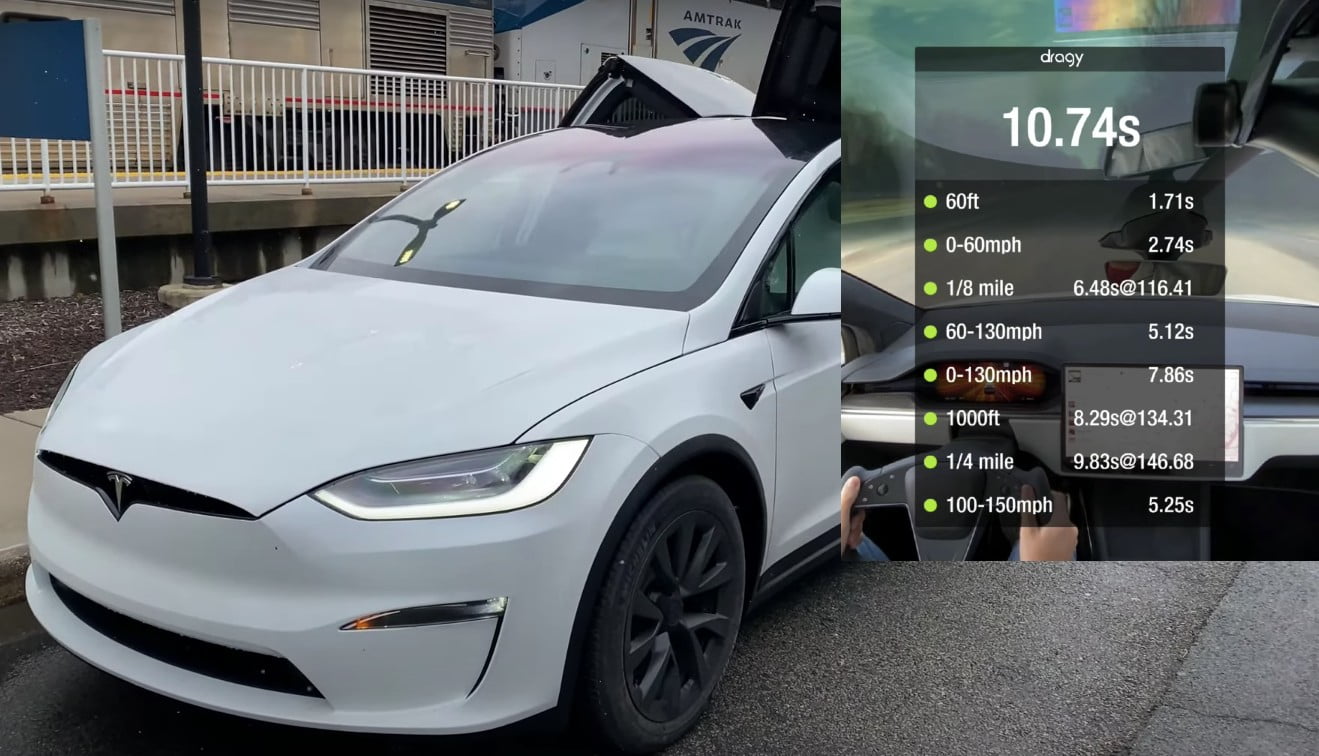 Tesla Model X Plaid vient de faire un test d'un quart de mile, et c'est plus rapide qu'une Ford GT