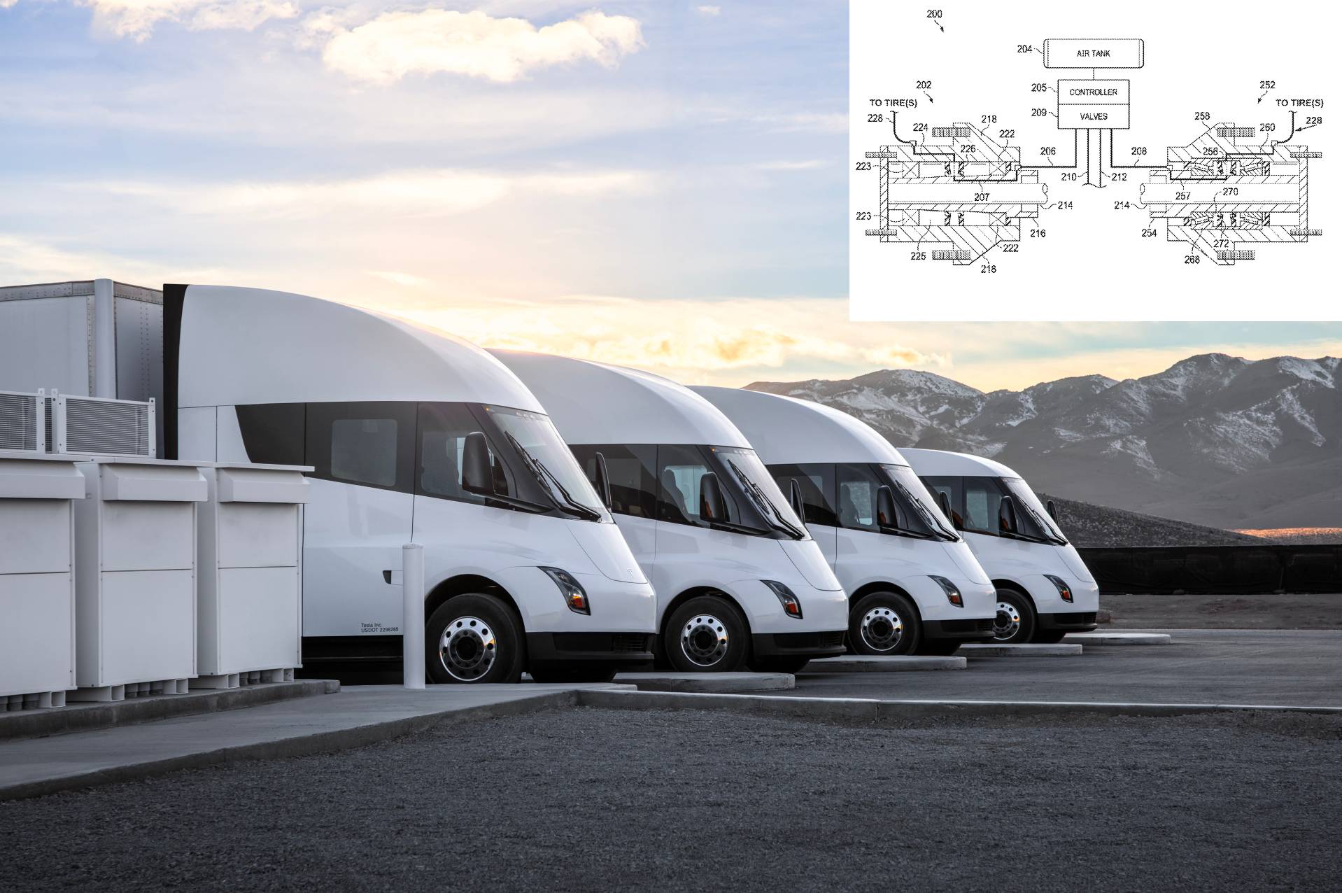 Tesla obtient un brevet pour le système de gonflage automatique des pneus pour le Semi