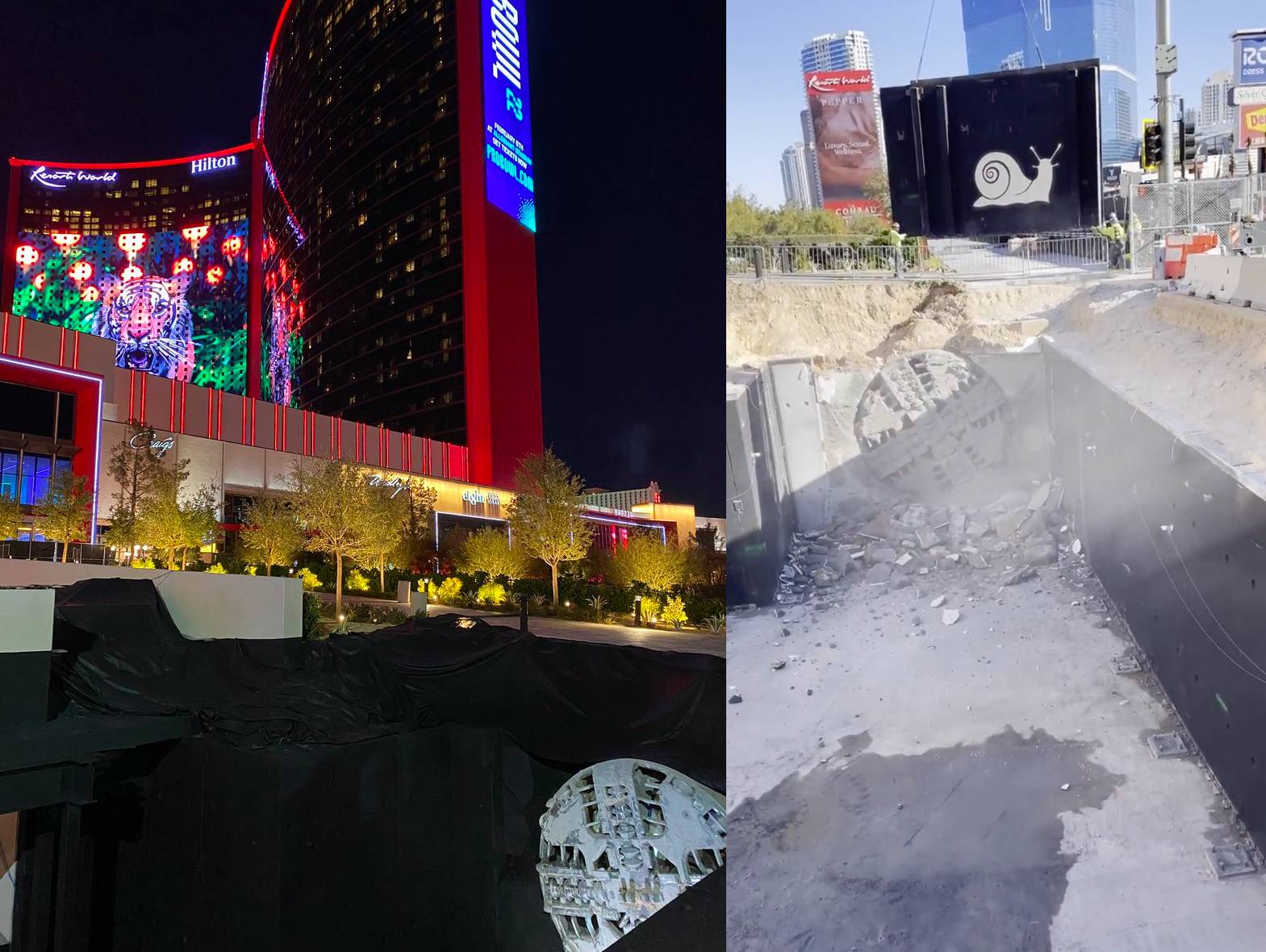 Le tunnelier Prufrock-1 de The Boring Company fait surface à la station Resorts World for Vegas Loop