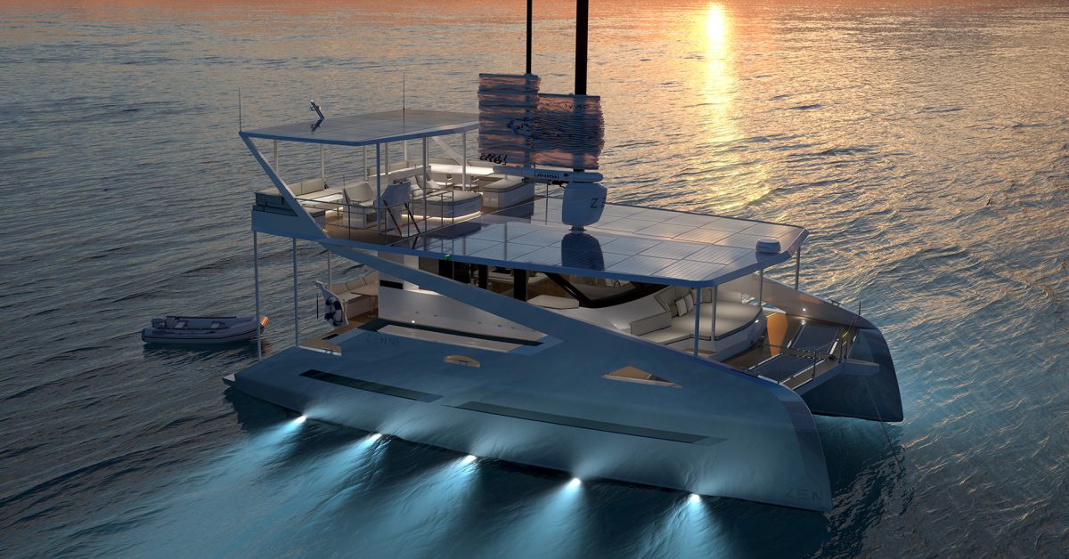 ZEN Yachts vend son premier catamaran électrique ZEN50 doté d'un toit solaire, d'une voile d'aile automatisée et de plans pour Internet Starlink