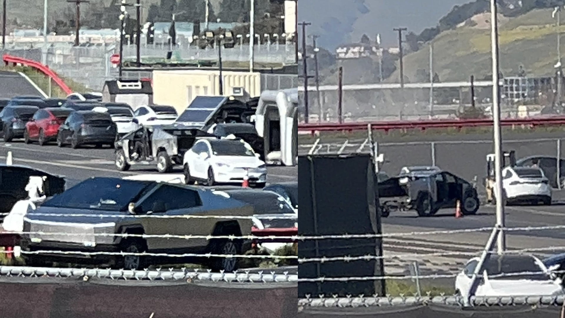 Deux prototypes mobiles Tesla Cybertruck aperçus en train de tester ensemble pour la première fois