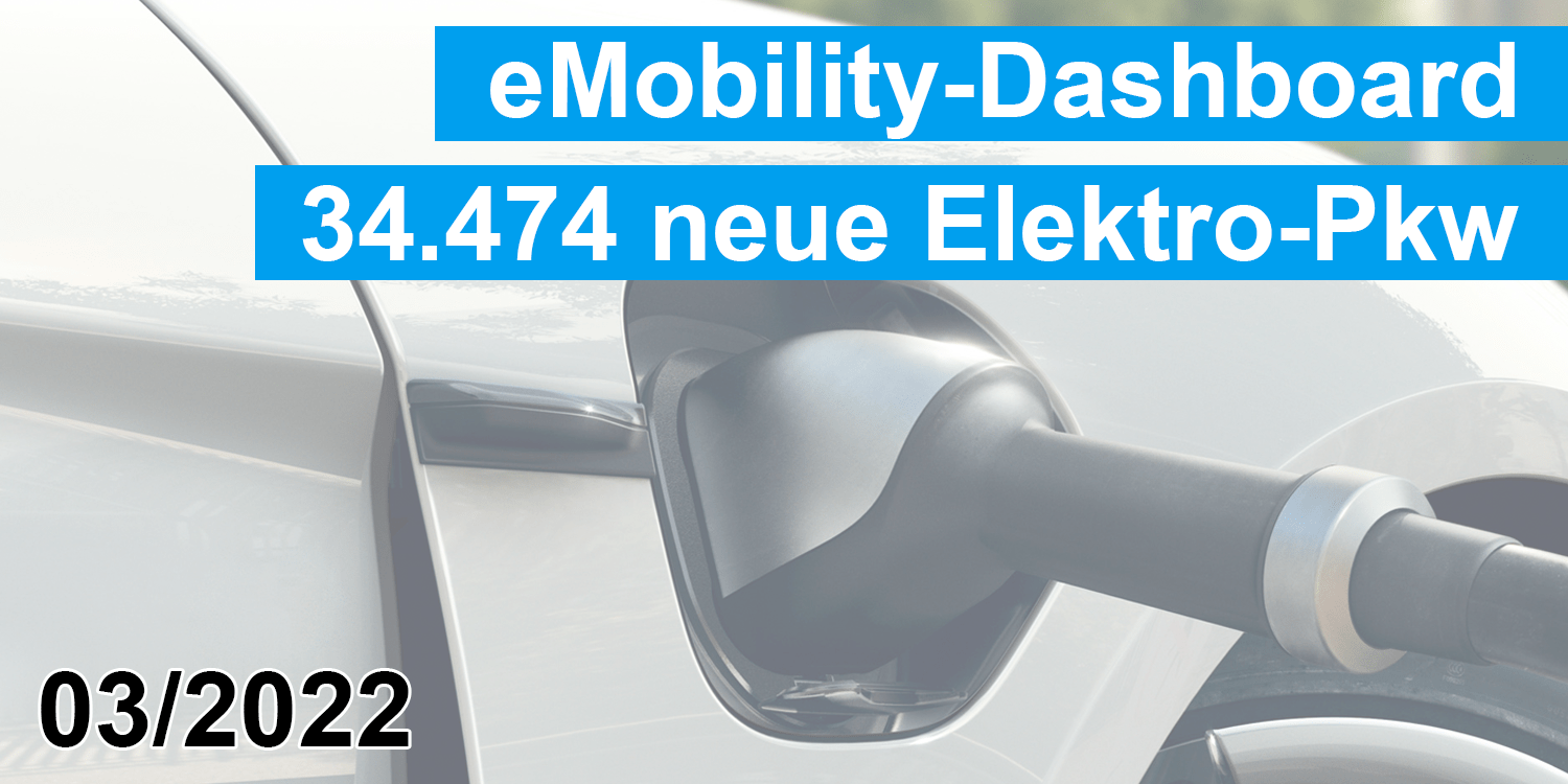 Tableau de bord eMobility de mars : 34 474 voitures particulières entièrement électriques - electrive.net