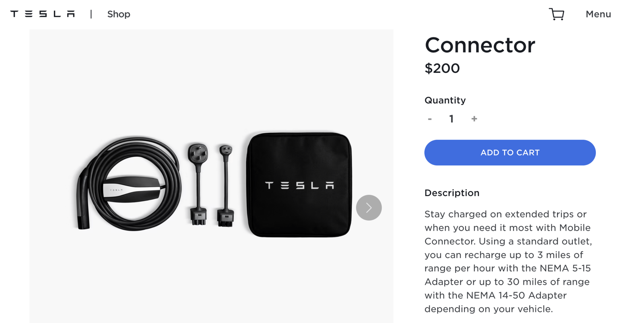Le connecteur mobile Tesla avec adaptateurs NEMA est de nouveau en stock - TeslaNorth.com