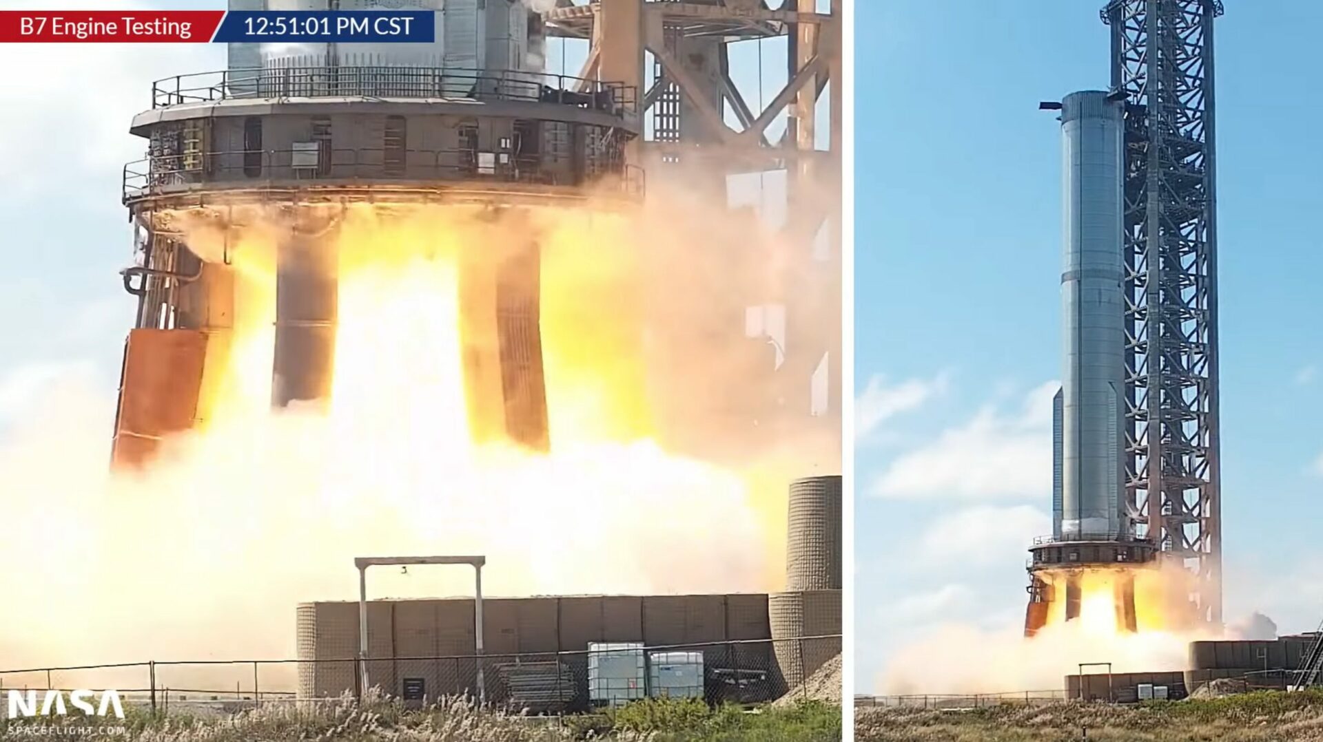 SpaceX procède à l'allumage statique de 14 moteurs sur le booster super lourd 7 [VIDEO] - TeslaNorth.com