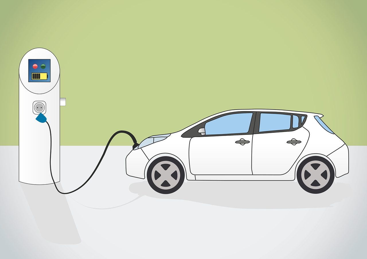 Voiture électrique en charge