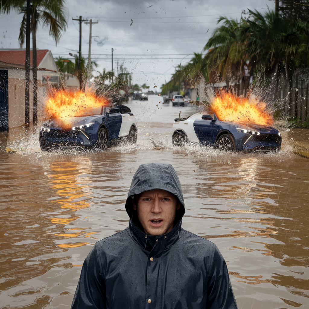 découvrez comment des voitures électriques ont été profondément impactées par l'eau salée après le passage d'un ouragan, provoquant des explosions inattendues. une analyse des conséquences environnementales et de la sécurité des véhicules électriques face aux conditions climatiques extrêmes.