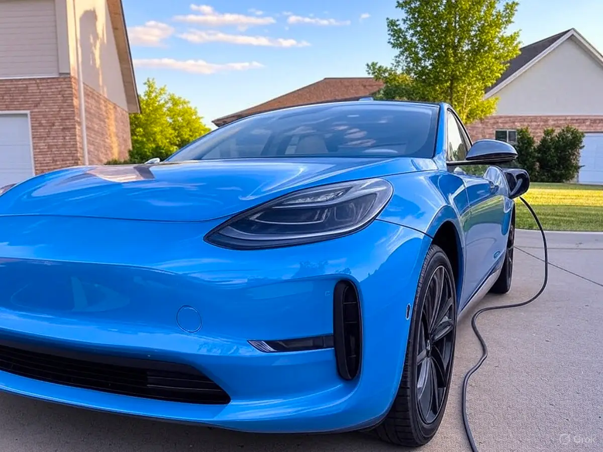 Voiture électrique en charge