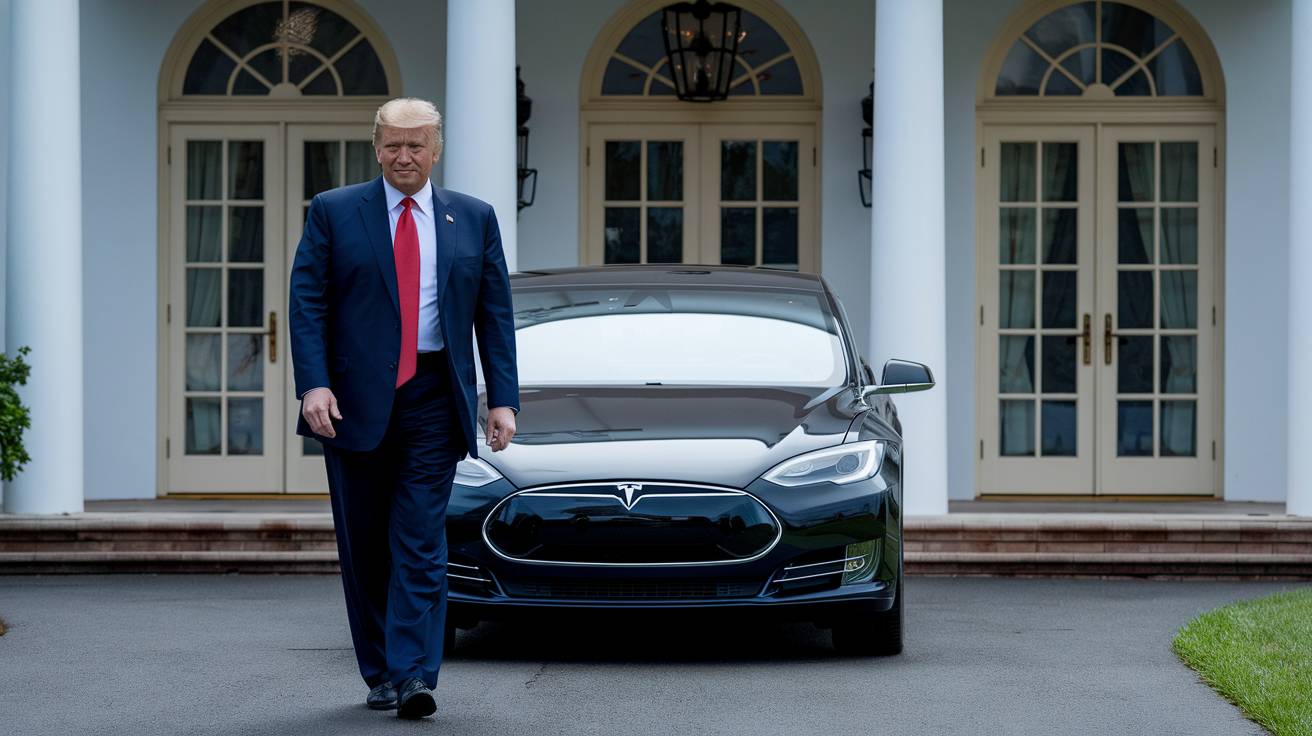 Donald Trump fait sans complexes l’acquisition d’une Tesla à la Maison-Blanche, malgré un conflit d’intérêts flagrant